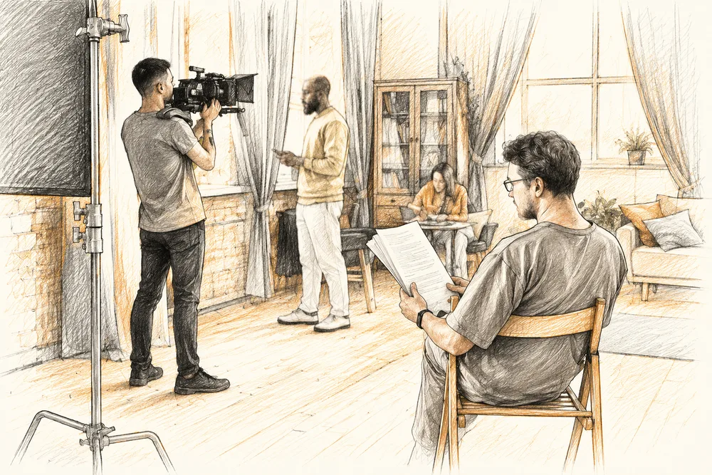Behind the scenes from a shoot